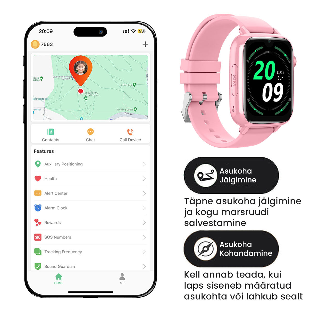 SEIFLI™ Pro Nutikell Lastele Asukohajälgimise, Kaamera, Kõnede, Rakenduste ja Paljuga Muuga