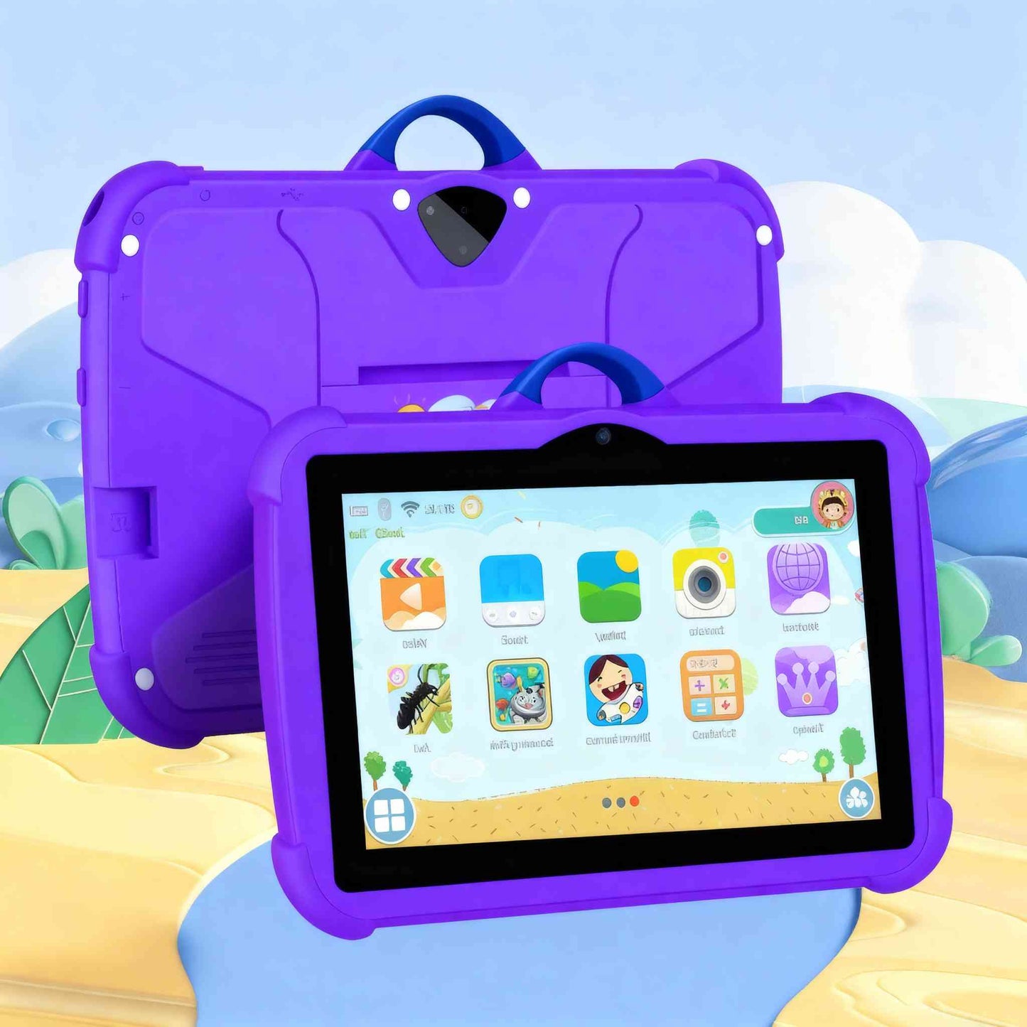 SEIFLI™ Tahvelarvuti Lastele Harivate Mängude, Vanemliku Järelevalve, Põrutuskindla Korpuse ja Paljuga Muuga